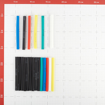 Трубка термоусадочная КВТ Колорит ТНТ нг 6/3 мм 100 мм 6 цветов (20 шт.)