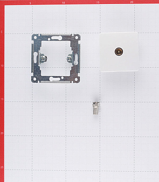 Розетка телевизионная Hegel Master встраиваемая белая (РСТВ-401)