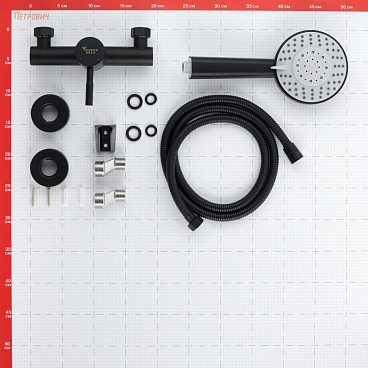 Смеситель без излива Corsa Deco AS черный с лейкой однорычажный (FSHASB)