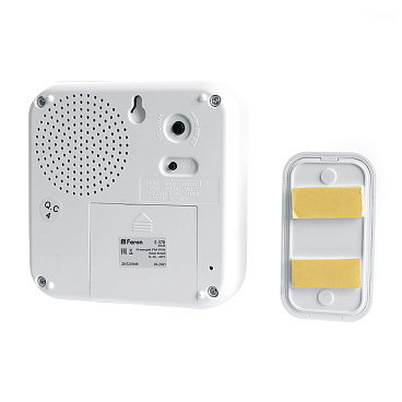 Звонок Feron (41434) беспроводной с кнопкой 10 мелодий белый