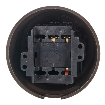 Выключатель Bironi Лизетта двухклавишный накладной коричневый ретро (B1-202-22)