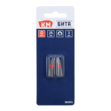 Бита КМ (882096) PH1 магнитная 25 мм (2 шт.)