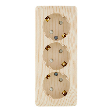 Розетка Systeme Electric Этюд накладная сосна со шторками (PA16-012D)