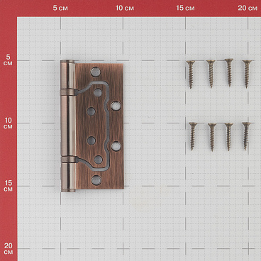 Петля Corsa Deco бабочка универсальная неразъемная 100х75 мм медь
