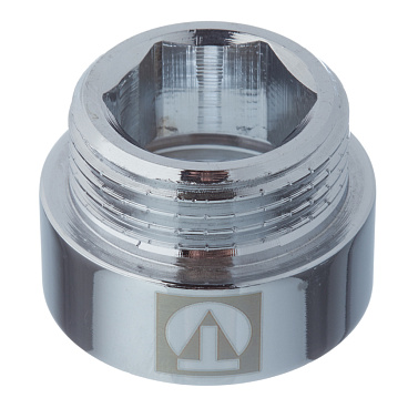 Удлинитель Valtec 15 мм х 1 ВР(г) х 1 НР(ш) хром латунный (VTr.198.C.0615)