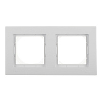 Рамка Systeme Electric AtlasDesign Aqua двухместная белая (ATN440102)