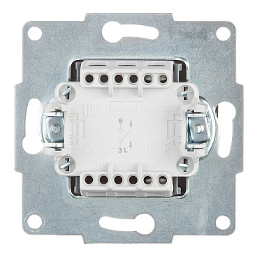 Выключатель Lezard Karina одноклавишный встраиваемый черный бархат (707-4288-100)