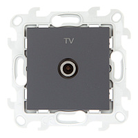 Розетка телевизионная Simon 24 Harmonie встраиваемая графит (2450477-038)