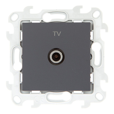Розетка телевизионная Simon 24 Harmonie встраиваемая графит (2450477-038)