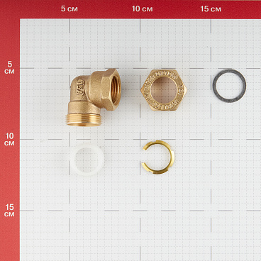 Угол Stahlmann IWS EasyFix 90° 15 мм х 1/2 ВР(г) для гофрированных труб