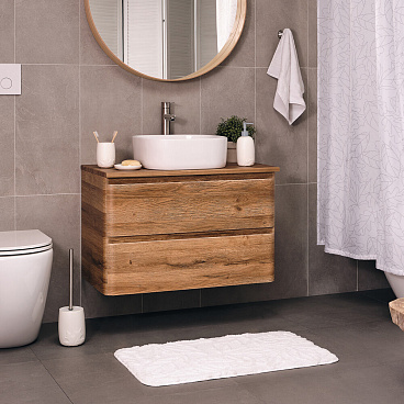 Коврик для ванной белый 50х80 см Moroshka Shelest (944-303-01)