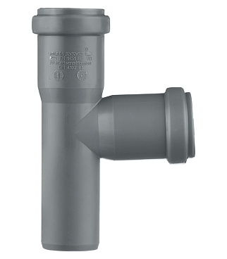 Тройник Ostendorf HTEA d32 мм 87° пластиковый для внутренней канализации (110400)