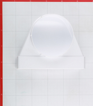 Соединитель угловой пластиковый для плоских воздуховодов 60х204 мм 90° с круглыми d125 мм фланцевое соединение