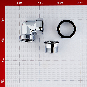 Американка угловая 1 ВР(г) х 1 НР(ш) хром латунная