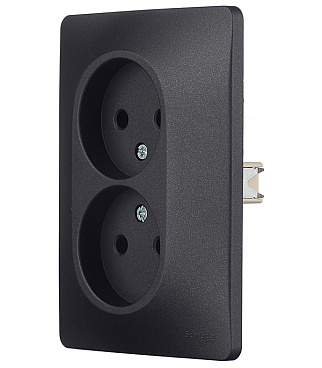 Розетка Systeme Electric Glossa встраиваемая антрацит (GSL000720)