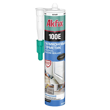 Герметик силиконовый универсальный Akfix 100E белый 280 мл