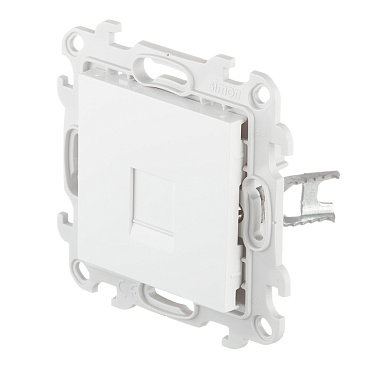 Розетка телефонная Simon 24 Harmonie встраиваемая белая RJ11 (2410480-030)