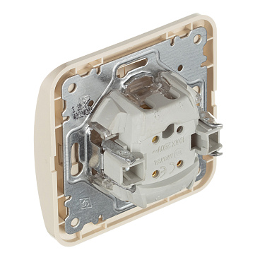 Выключатель Makel Mimoza двухклавишный встраиваемый бежевый (25003)