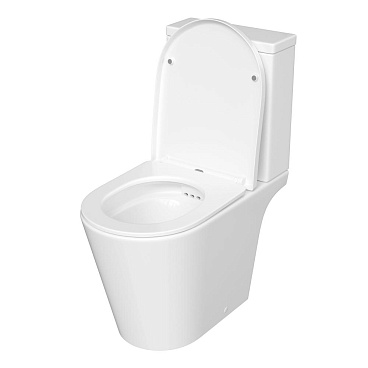 Унитаз-компакт Corsa Deco NX Rimless безободковый с универсальным выпуском с сиденьем дюропласт микролифт белый (TPNX640SR)