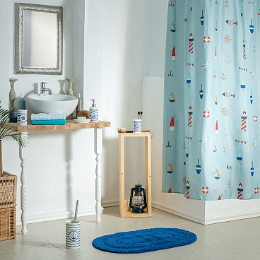 Коврик для ванной/туалета синий 50х80/50х50 см Verran Couple (500-30)