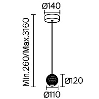 Подвесной светильник Maytoni MOD293PL-L6BS3K