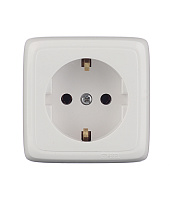 Розетка Hegel Alfa накладная белая с изолирующей пластиной (РА16-113)