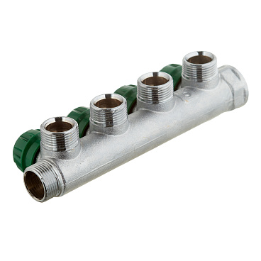Коллектор Stout 3/4 ВР(г) х 4 выхода 3/4(ЕК) х 3/4 НР(ш) регулирующий (SMB-6850-343404)