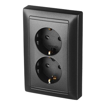 Розетка Svet Стиль встраиваемая графит (EV 0365-6221)