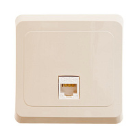 Розетка компьютерная Systeme Electric Этюд встраиваемая бежевая RJ45 (KOMC-001K)