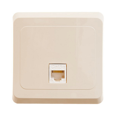 Розетка компьютерная Systeme Electric Этюд встраиваемая бежевая RJ45 (KOMC-001K)