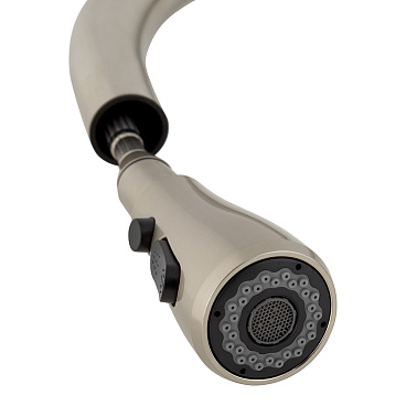 Смеситель для кухни Esko Kitchen сатин с высоким изливом с вытяжной лейкой однорычажный (TSS 519)