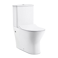 Унитаз-компакт Lavelly Pable безободковый с горизонтальным выпуском с сиденьем дюропласт микролифт белый (1039462)