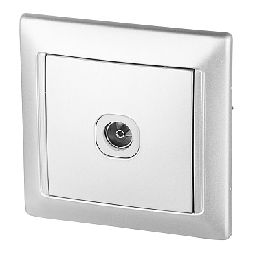 Розетка телевизионная Svet Стиль встраиваемая серебро (EV 0365-4118)