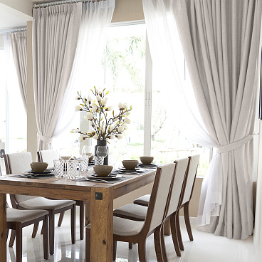 Штора рогожка бежевая 200х270 см Волшебная Ночь Крафт (763074)