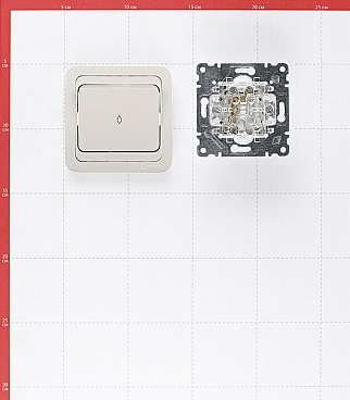 Переключатель Makel Mimoza одноклавишный встраиваемый бежевый (25005)