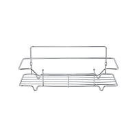 Полка для ванной Milardo с крючками 350х113х136 мм нержавеющая сталь хром (GRICS1CM44)