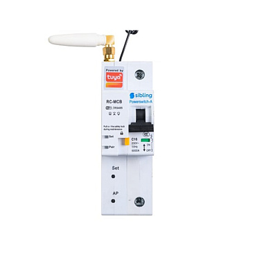 Умный автоматический выключатель Sibling Smart Home Powerswitch-A32 1P 3 кА на DIN-рейку