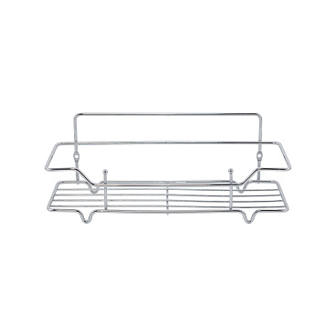 Полка для ванной Milardo с крючками 350х113х136 мм нержавеющая сталь хром (GRICS1CM44)