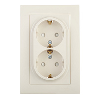 Розетка Systeme Electric AtlasDesign встраиваемая бежевая со шторками (ATN000226)