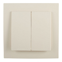 Выключатель Svet двухклавишный встраиваемый бежевый (0604-00121)