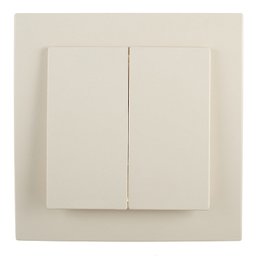 Выключатель Svet двухклавишный встраиваемый бежевый (0604-00121)