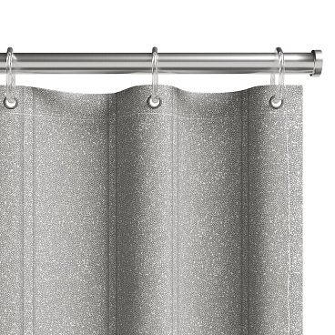 Штора для ванны Fora Miracle Silver 2000х1800 мм полиэстер серая (FOR-MIR208SIL)