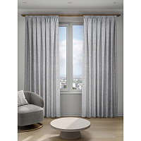 Штора рогожка серая 200х280 см Decofest Лина (153.764)