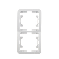 Рамка Makel Mimoza двухместная белая (22032)