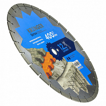 Диск алмазный по бетону Kronger Beton Blade 400x25,4x3,5 мм сегментный мокрый/сухой рез (B200400)