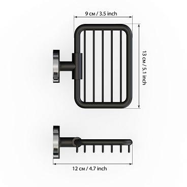 Мыльница для ванной Fora Lord с держателем сталь белая (FOR-Lord040WT)
