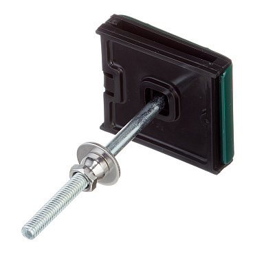 Крепление скоба-болт к столбам 62х55 мм зеленое RAL 6005