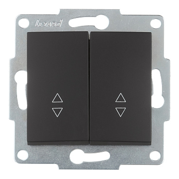 Переключатель Lezard Karina двухклавишный встраиваемый черный бархат (707-4288-106)