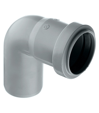 Отвод Ostendorf НТВ d40 мм 87° пластиковый для внутренней канализации (111140)