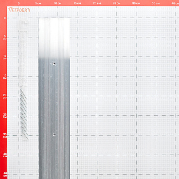 Порог алюминиевый одноуровневый стык 80х1800 мм без покрытия